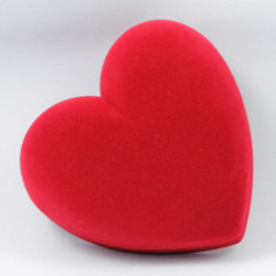 Ecrin velour coeur rouge