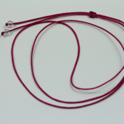 Collier cordon soie - Fushia