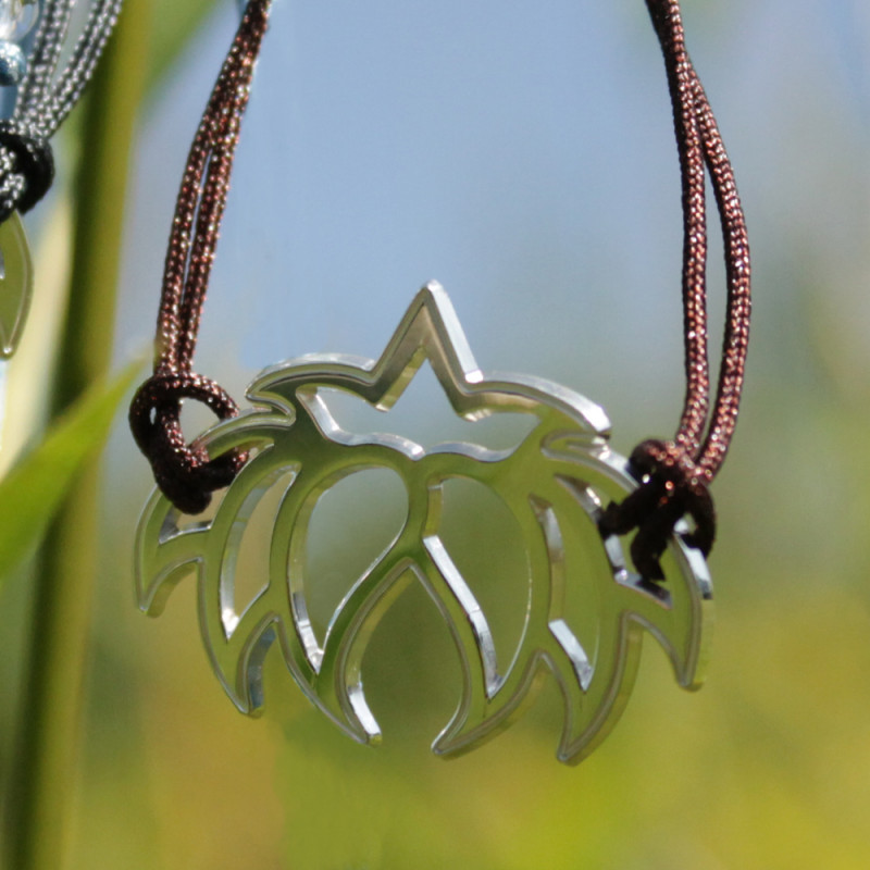 Bracelet - Fleur Cristal'In (cordon soie) - Chocolat