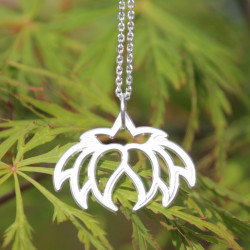 Collier - Fleur Cristal'In (chaîne en argent)